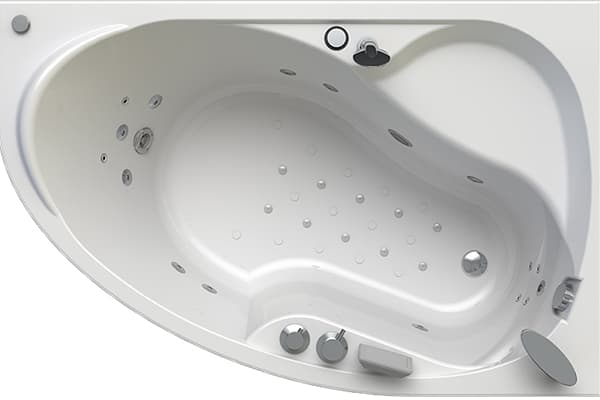 Baignoire d'angle avec hydromassage