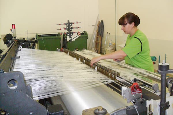Production de tissu en viscose