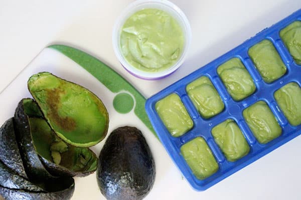 Purée d'avocat surgelée