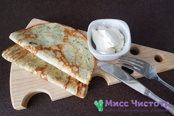 Crêpes au fromage sur kéfir