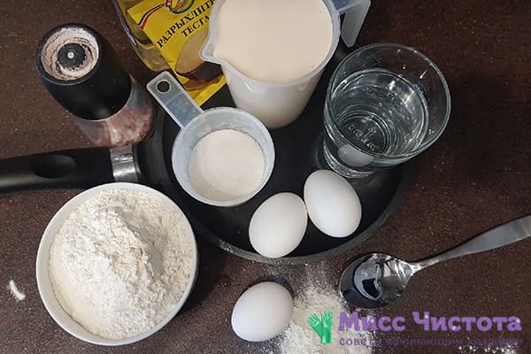 Ingrédients pour galettes fermentées