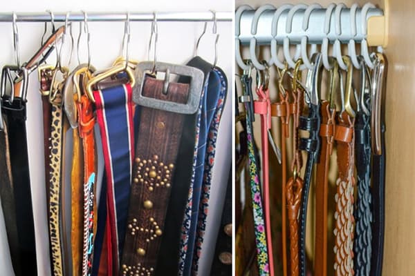 Ceintures sur les anneaux pour un rideau de douche