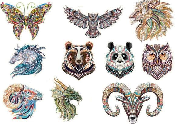 Différents autocollants décoratifs