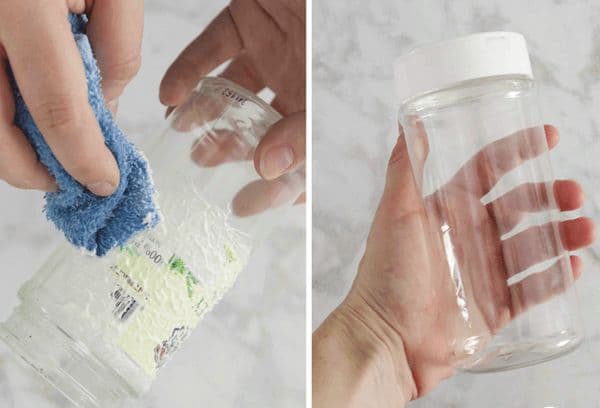 Bank avant et après le retrait de la colle