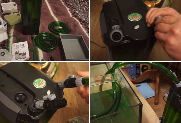 Installer un filtre dans l'aquarium