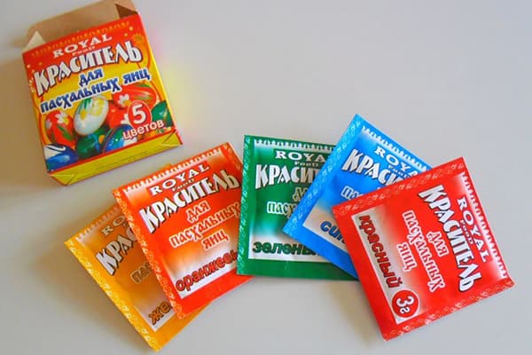 Colorants pour les oeufs de Pâques