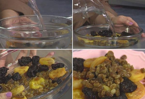 lavage des fruits secs