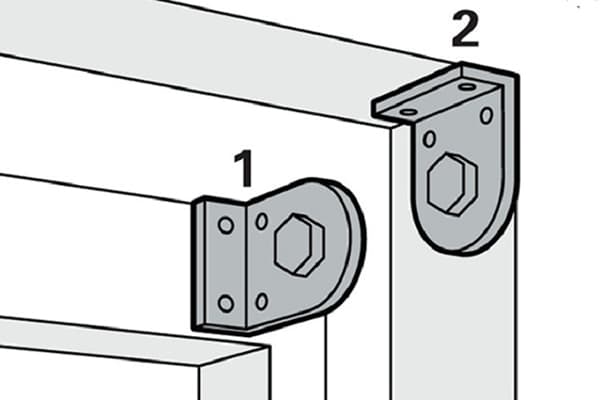Fixation des pattes aux vis