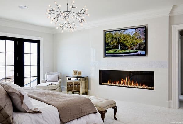 Foyer électrique à l'intérieur