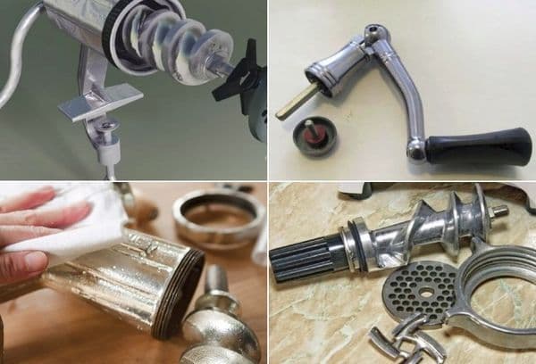 Démontage et stockage du hachoir à viande