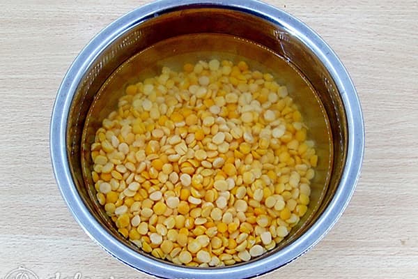 Pois hachés dans l'eau