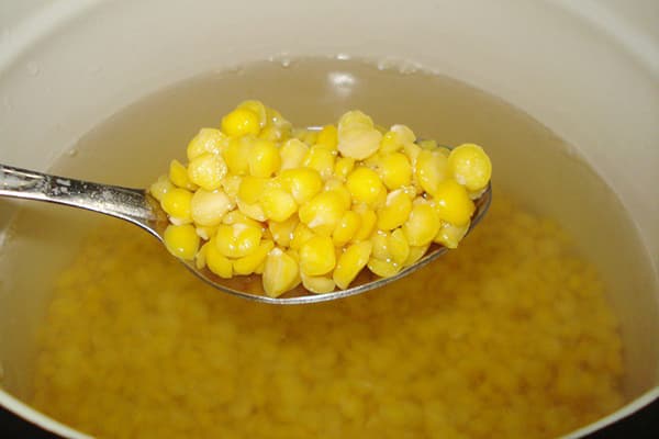 Cuisson des pois hachés