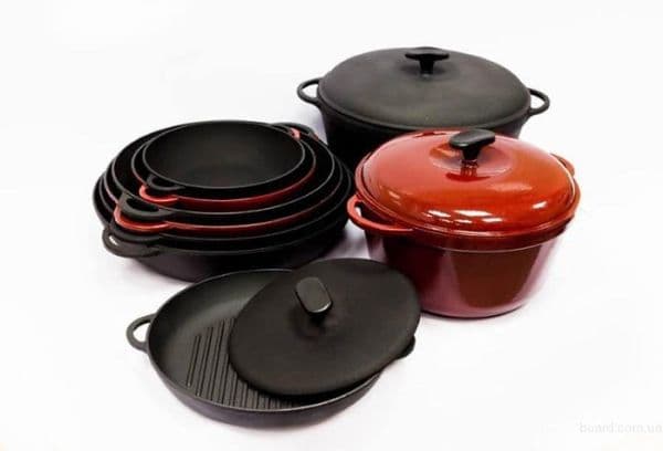 batterie de cuisine en fonte