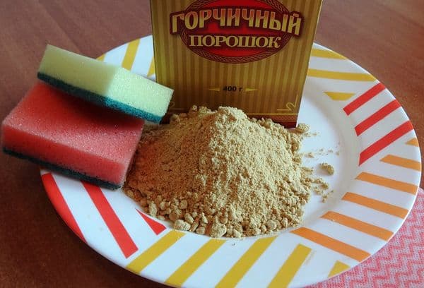 Poudre de lavage à la moutarde