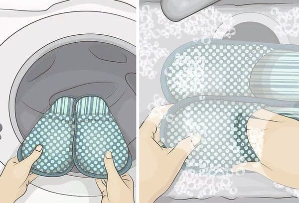 Laver les pantoufles