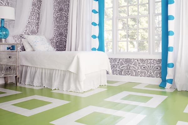 Sol peint dans la chambre