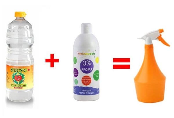 Gel vinaigre et gel pour le lavage des vitres