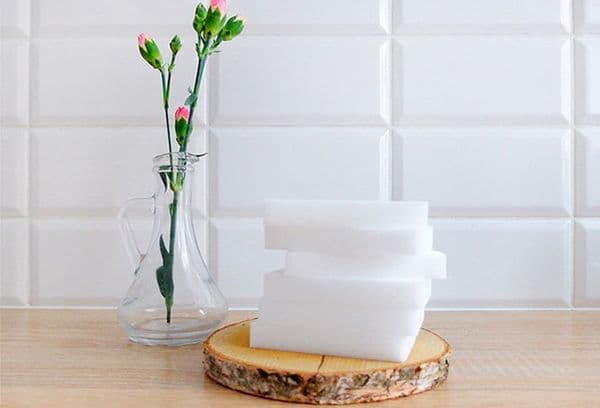 Éponges de mélamine blanche