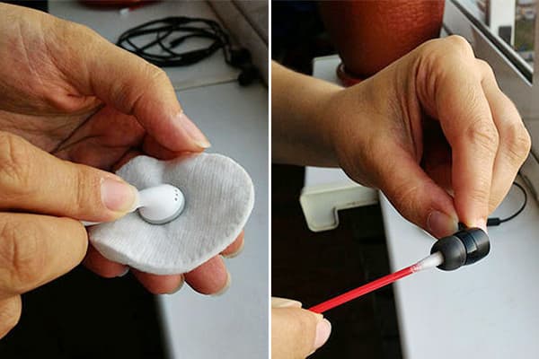 Peroxide essuyant le casque