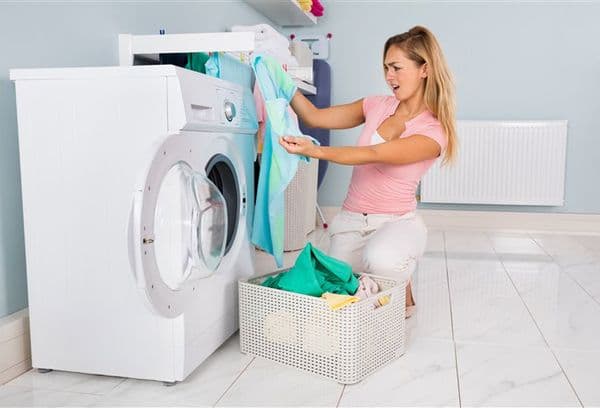 Choses gâtées après le lavage