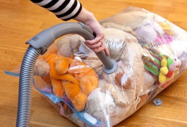 Peluches dans un paquet