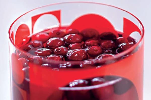 Canneberges dans l'eau