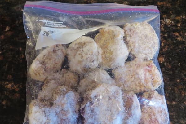 Sac de côtelettes congelées