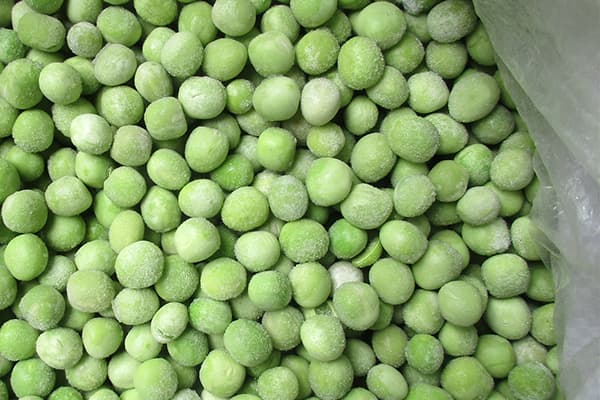 Pois verts surgelés