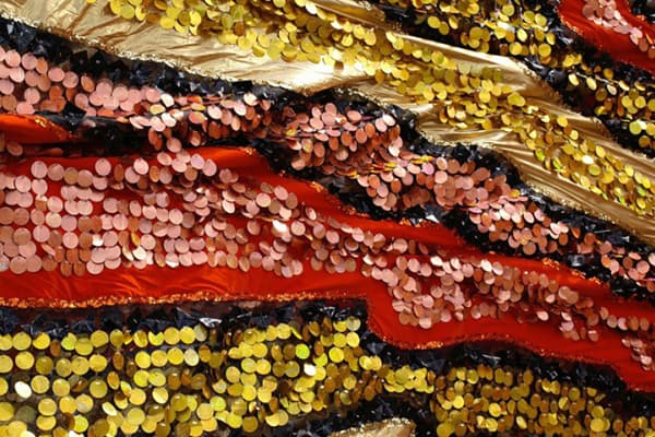 Paillettes sur tissu