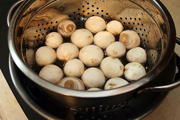 Lavage de champignons