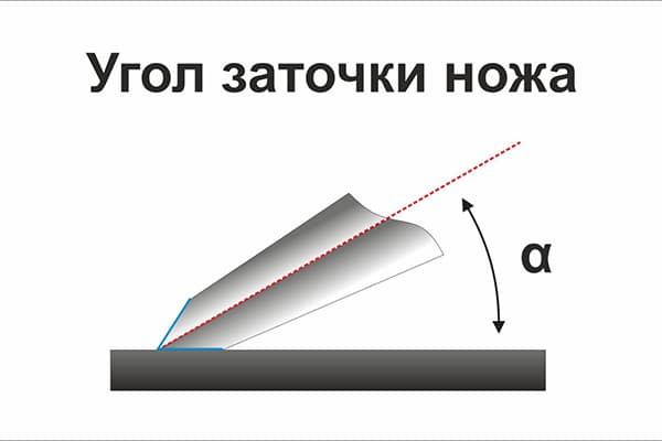 Angle d'affûtage de couteau standard