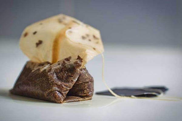 Sachet de thé usagé