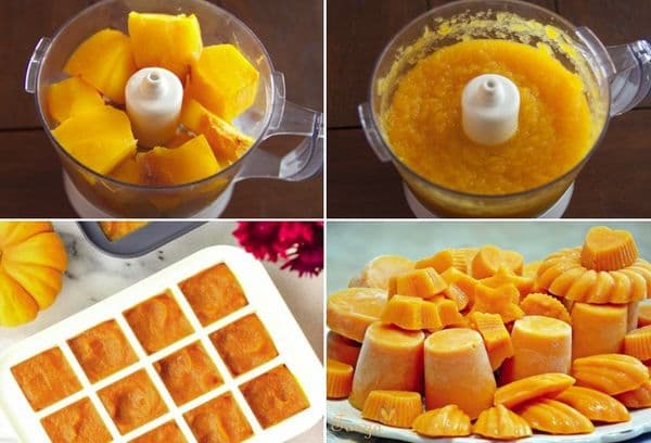 Purée de citrouille surgelée