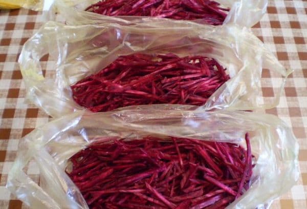 Betteraves à paille pour la congélation