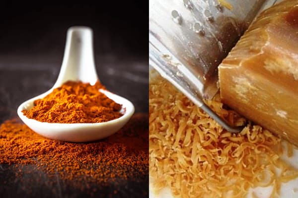 Savon à lessive au poivron rouge et râpé