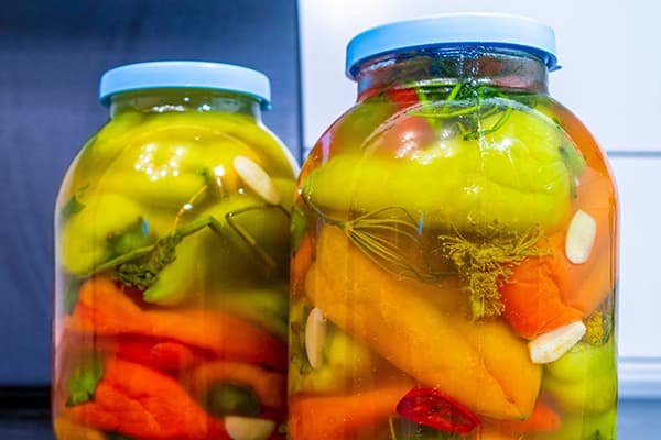 Poivrons marinés