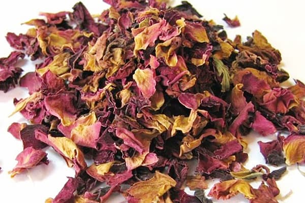 Pétales d'églantine séchées