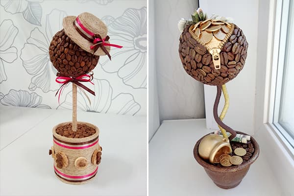 Topiaire aux grains de café