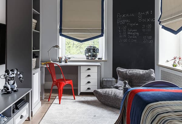 Intérieur de la salle d'adolescent