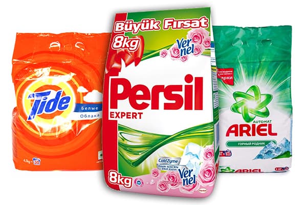 Poudres Ariel, Persil et Tide