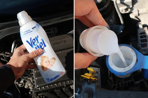 Ajout d'un assouplissant à la laveuse