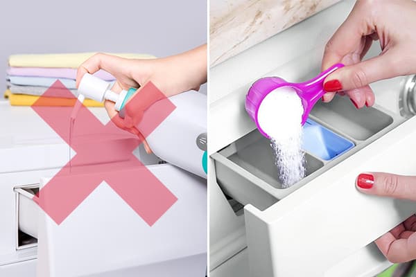 Interdiction d'utiliser un détergent liquide