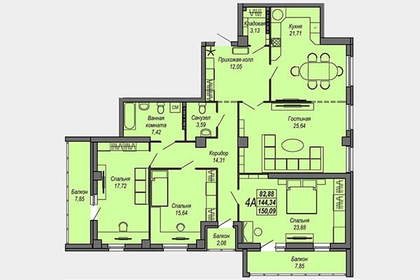 Toilette au bout d'un long couloir