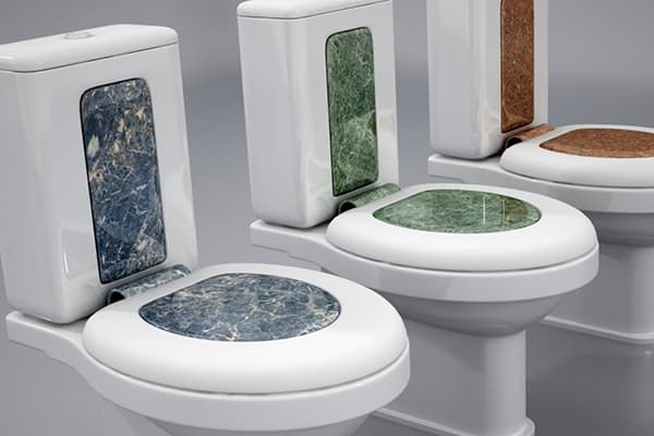 Toilettes multicolores